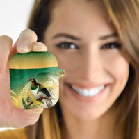 New Zealand Pigeon Kereru AirPods Case Maori Fern Art Green Gradient - Polynesian Pride