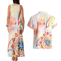 Happy Holi Festival Couples Matching Tank Maxi Dress and Hawaiian Shirt Rangoli With Polynesian Pattern LT05 - Polynesian Pride