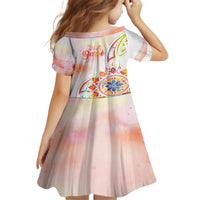 Happy Holi Festival Family Matching Off The Shoulder Long Sleeve Dress and Hawaiian Shirt Rangoli With Polynesian Pattern LT05 - Polynesian Pride