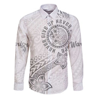 Brain Cancer Warrior Family Matching Off The Shoulder Long Sleeve Dress and Hawaiian Shirt Never Give Up