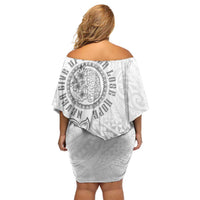 Brain Cancer Warrior Off Shoulder Short Dress Never Give Up