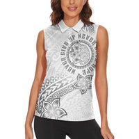 Brain Cancer Warrior Women Sleeveless Polo Shirt Never Give Up