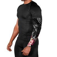 Black Polynesian Hammerhead Shark Tribal Pattern Arm Sleeves - Polynesian Pride