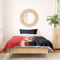 Tonga Emancipation Day Bedding Set Tongan Ngatu Pattern With Plumeria