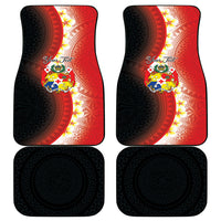 Personalised Tonga Emancipation Day Car Mats Tongan Ngatu Pattern With Plumeria