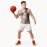 Tonga Ngatu Motifs Basketball Jersey With Coat Of Arms Beige