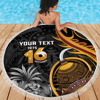 Personalised Papua New Guinea Beach Blanket Happy Independence Day LT05 - Polynesian Pride