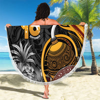 Personalised Papua New Guinea Beach Blanket Happy Independence Day LT05 - Polynesian Pride