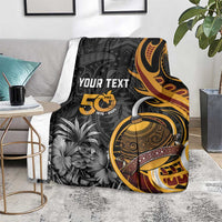 Personalised Papua New Guinea Blanket Happy 50th Independence Anniversary - Polynesian Pride