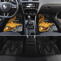 Personalised Papua New Guinea Car Mats Happy Independence Day LT05 Set 4pcs Black - Polynesian Pride