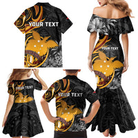 Personalised Papua New Guinea Family Matching Mermaid Dress and Hawaiian Shirt Happy 50th Independence Anniversary LT05 - Polynesian Pride
