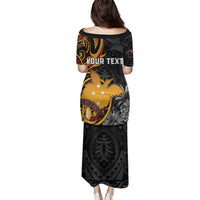 Personalised Papua New Guinea Family Matching Puletasi and Hawaiian Shirt Happy 50th Independence Anniversary LT05 - Polynesian Pride