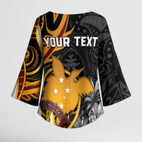 Personalised Papua New Guinea Kimono Sleeve Blouse Happy Independence Day LT05 - Polynesian Pride