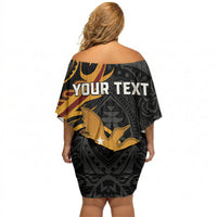 Personalised Papua New Guinea Off Shoulder Short Dress Happy Independence Day LT05 - Polynesian Pride