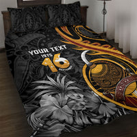 Personalised Papua New Guinea Quilt Bed Set Happy Independence Day LT05 Black - Polynesian Pride