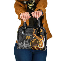Personalised Papua New Guinea Shoulder Handbag Happy 50th Independence Anniversary - Polynesian Pride