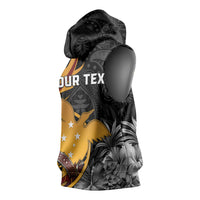 Personalised Papua New Guinea Sleeveless Hoodie Happy Independence Day LT05 - Polynesian Pride