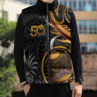 Personalised Papua New Guinea Sleeveless Puffer Jacket Happy Independence Day LT05 - Polynesian Pride