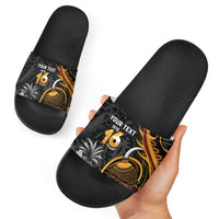 Personalised Papua New Guinea Slide Sandals Happy Independence Day LT05 - Polynesian Pride
