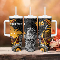 Personalised Papua New Guinea Tumbler With Handle Happy Independence Day LT05 - Polynesian Pride