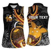 Personalised Papua New Guinea Women Sleeveless Polo Shirt Happy Independence Day LT05 - Polynesian Pride