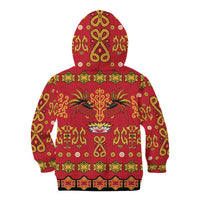 Papua Batik Motif Kid Hoodie Papua Spirit Red Version LT05 - Polynesian Pride