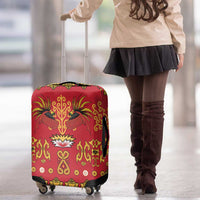 Papua Batik Motif Luggage Cover Papua Spirit Red Version - Polynesian Pride