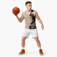 Polynesia Hibiscus Basketball Jersey Cameo Curve Motif - Polynesian Pride