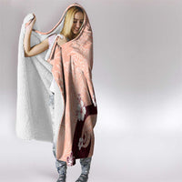Polynesia Hibiscus Hooded Blanket Rose Bud Curve Motif - Polynesian Pride