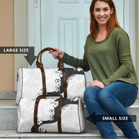 Polynesia Hibiscus Travel Bag White Curve Motif - Polynesian Pride