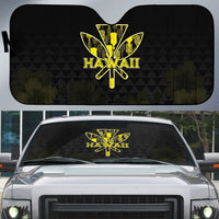 Aloha Hawaii Kahili Auto Sun Shade Kanaka Maoli With Kakau Pattern