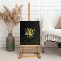 Aloha Hawaii Kahili Canvas Wall Art Kanaka Maoli With Kakau Pattern