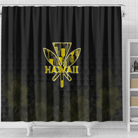 Aloha Hawaii Kahili Shower Curtain Kanaka Maoli With Kakau Pattern