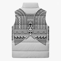 Philippines Igorot Tribal Inspired Sleeveless Puffer Jacket White Version