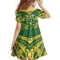 Samoa SUP Family Matching Off Shoulder Short Dress and Hawaiian Shirt Samoan Coat Of Arms - Polynesian Pride