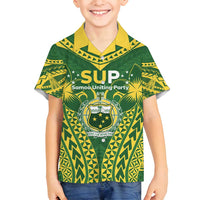 Samoa SUP Family Matching Tank Maxi Dress and Hawaiian Shirt Samoan Coat Of Arms - Polynesian Pride