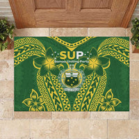 Samoa SUP Rubber Doormat Samoan Coat Of Arms - Polynesian Pride
