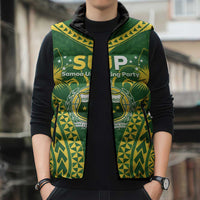 Samoa SUP Sleeveless Puffer Jacket Samoan Coat Of Arms - Polynesian Pride