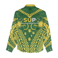 Samoa SUP Women Casual Shirt Samoan Coat Of Arms - Polynesian Pride