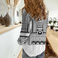 Philippines Igorot Tribal Art Tattoo White Women Casual Shirt - Polynesian Pride