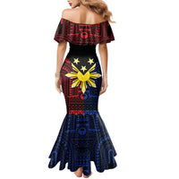 Philippines Sun Star Family Matching Mermaid Dress and Hawaiian Shirt Igorot Tribal Inspiration LT05 - Polynesian Pride