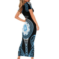 Personalized Fiji Obstacle Race 2023 Short Sleeve Bodycon Dress Go Champion LT05 - Polynesian Pride