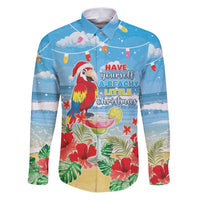 Hawaii Christmas Family Matching Puletasi and Hawaiian Shirt Funny Macaw Parrot Tropical Vibe