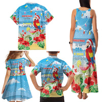 Hawaii Christmas Family Matching Tank Maxi Dress and Hawaiian Shirt Funny Macaw Parrot Tropical Vibe LT05 - Polynesian Pride