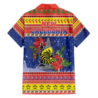 New Caledonia Christmas Family Matching Off Shoulder Short Dress and Hawaiian Shirt Kanaky Poinsettia Joyeux Noel LT05 - Polynesian Pride