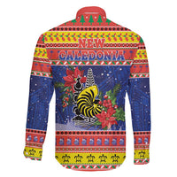 New Caledonia Christmas Family Matching Off Shoulder Short Dress and Hawaiian Shirt Kanaky Poinsettia Joyeux Noel LT05 - Polynesian Pride