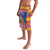 New Caledonia Christmas Lavalava Kanaky Poinsettia Joyeux Noel LT05 - Polynesian Pride