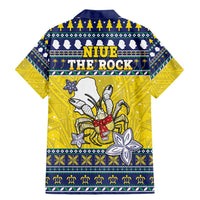 Niue The Rock Christmas Family Matching Mermaid Dress and Hawaiian Shirt Niuean Crab Monuina E Kilisimasi LT05 - Polynesian Pride