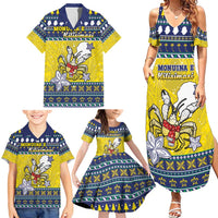 Niue The Rock Christmas Family Matching Summer Maxi Dress and Hawaiian Shirt Niuean Crab Monuina E Kilisimasi LT05 - Polynesian Pride