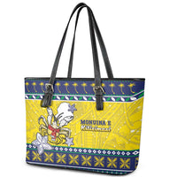 Niue The Rock Christmas Leather Tote Bag Niuean Crab Monuina E Kilisimasi